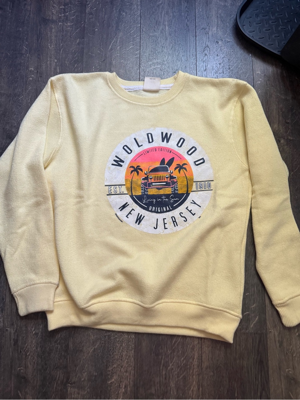 Wood Wood Yellow Graphic Crewneck Sweatshirt